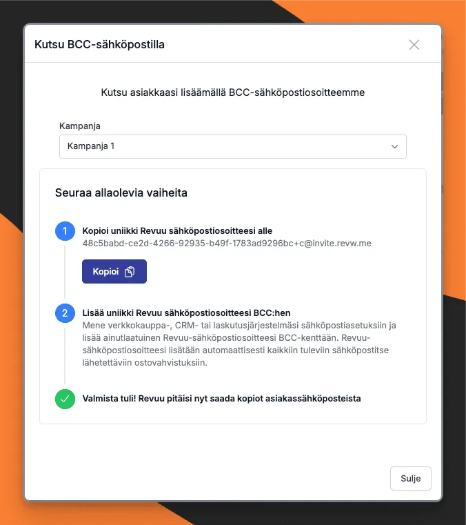 Arvosteluja BCC-sähköpostilla